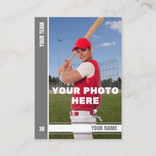 D'appel Carte de baseball Gris Gris - Statistiques Personn