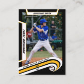 D'appel Carte de Baseball Jaune Vivant Noir (Devant)