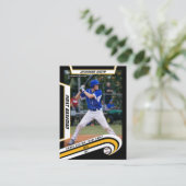 D'appel Carte de Baseball Jaune Vivant Noir (Debout devant)