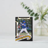 D'appel Carte de Baseball Jaune Vive Noir (Debout devant)