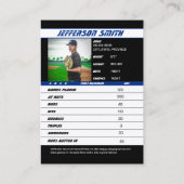 D'appel Carte de baseball Lively Blue Black (Dos)