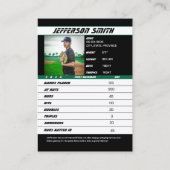 D'appel Carte de baseball Lively Green Black (Dos)