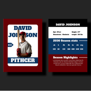 D'appel Carte de baseball personnalisée anniversaire joueu