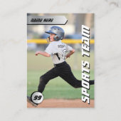 D'appel Carte de baseball personnalisée, Joueur Bouclier A (Dos)