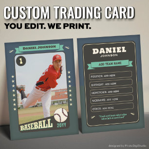 D'appel Carte de baseball personnalisée, Joueur Rétro Sarc