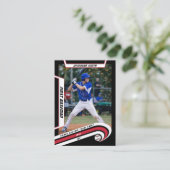 D'appel Carte de Baseball Rouge Noir Animée (Debout devant)