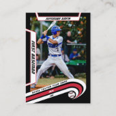 D'appel Carte de baseball Rouge vif Noir (Devant)