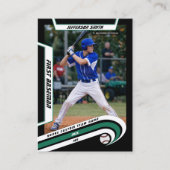 D'appel Carte de Baseball Verte Vive et Noire (Devant)