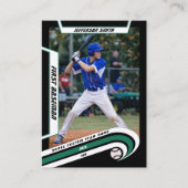 D'appel Carte de Baseball Verte Vive Noir (Devant)
