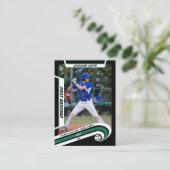 D'appel Carte de Baseball Verte Vive Noir (Debout devant)