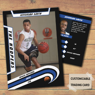 D'appel Carte de basket-ball en bleu noir vif