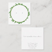 D'appel Carte de Carré de bordure feuille personnalisée (Devant / Derrière)