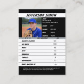 D'appel Carte de collection de baseball argent noir vif (Dos)