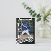 D'appel Carte de collection de baseball argent noir vif (Debout devant)
