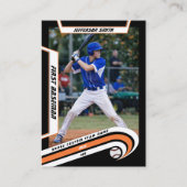 D'appel Carte de collection de baseball orange vif noir (Devant)