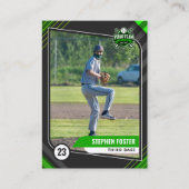 D'appel Carte de collection de baseball Pro Green & Black (Devant)