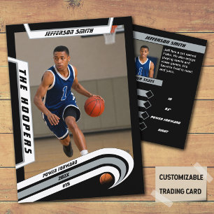 D'appel Carte de collection de basket-ball en noir argenté