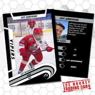 D'appel Carte de collection de hockey sur glace en argent 