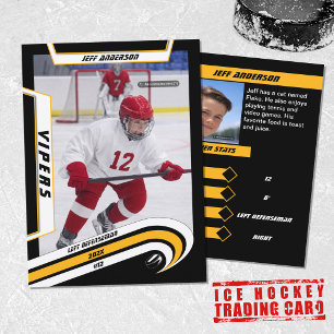 D'appel Carte de collection de hockey sur glace en jaune v