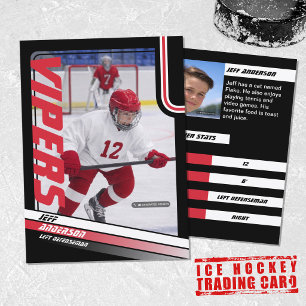 D'appel Carte de collection de hockey sur glace en rouge n