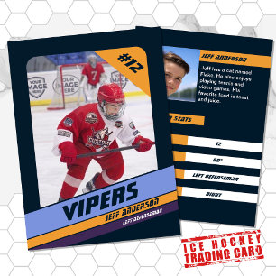 D'appel Carte de collection de hockey sur glace en violet 