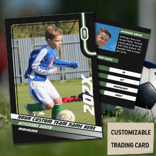 D'appel Carte de collection de joueur de football en vert