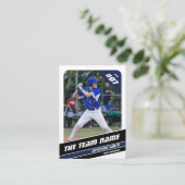 D'appel Carte de collection d'équipe de baseball Bleu Blan (Debout devant)