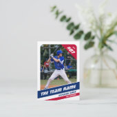 D'appel Carte de collection d'équipe de baseball rouge ble (Debout devant)