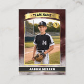 D'appel Carte de collection personnalisée de baseball, Sta (Devant)