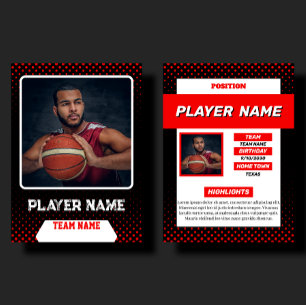 D'appel Carte de collection personnalisée de basket-ball r