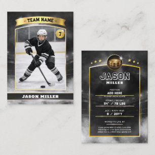 D'appel Carte de collection personnalisée de hockey sur gl