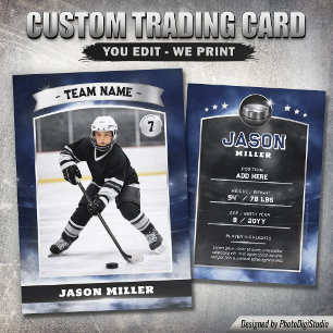 D'appel Carte de collection personnalisée de hockey sur gl