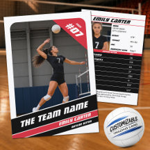 Carte de collection personnalisée de volley-ball b