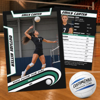 D'appel Carte de collection personnalisée de volley-ball v