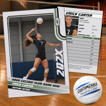 Carte de collection personnalisée de volley-ball v