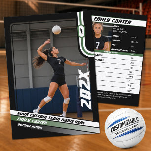 D'appel Carte de collection personnalisée de volley-ball v