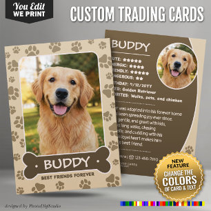 D'appel Carte de collection personnalisée pour chien, coul