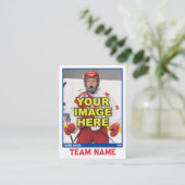 D'appel Carte de commerce collectif de hockey | Bleu (Debout devant)