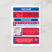 D'appel Carte de commerce collectif de hockey | Bleu (Dos)