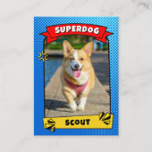 D'appel Carte de commerce de bande dessinée Superdog Drôle (Devant)
