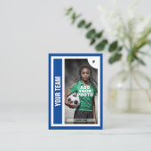 D'appel Carte de commerce de football (bleu) - Ajouter vos (Debout devant)