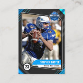 D'appel Carte de commerce de football bleu et noir avec st (Devant)