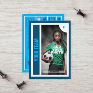 D'appel Carte de commerce de football (bleu océan)