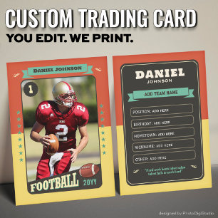 D'appel Carte de commerce de football personnalisée, joueu