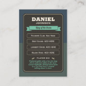 D'appel Carte de commerce de golf personnalisée, Carte de (Dos)