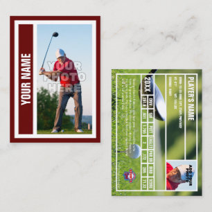 D'appel Carte de commerce de golf personnalisée - Rouge fo