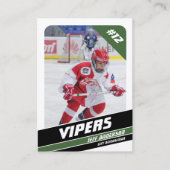 D'appel Carte de commerce de hockey sur glace en blanc ver (Devant)