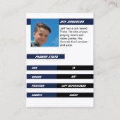 D'appel Carte de commerce de hockey sur glace en bleu vif (Dos)