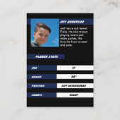 D'appel Carte de commerce de hockey sur glace en bleu vif  (Dos)