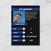 D'appel Carte de commerce de hockey sur glace en bleu vif (Dos)